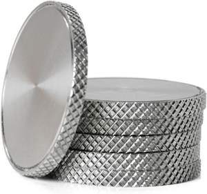 Fournisseur en gros de plaques de laiton CNC à bords moletés diamantés, plaques vierges pour pièces de monnaie 4mm x 35 pour gravure et estampage manuel - Product Image 5