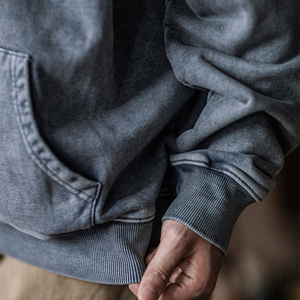 Custom Logo Oversized Baggy Hoodie OEM ODM Soft Cotton Fleece Washed Trendy Streetwear Men Women Summer Spring Long Winter Plus - Product Image 2