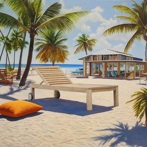 Tumbona Reclinable Moderna y Minimalista de Madera de Teca Sólida, Resistente a los Rayos UV, Ecológica, Ajustable, para Exteriores, Junto a la Piscina, para Villa - Product Image 1