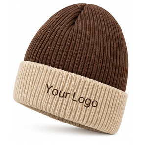 Hot Selling High Quality <b>Wool</b>/Cotton Material Breathable <b>Beanie</b> Hats for Adults Outdoor Winter Warm Use - Product Image 2