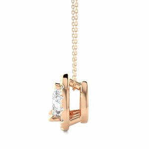 Pendentif en diamant halo de forme poire et ronde pour femmes - Product Image 5