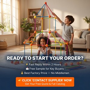 Kit de Construction de Forts STEM pour Enfants, Vente en Gros, 100 Pièces, Tente de Jeu Créative pour Garçons et Filles - Product Image 6