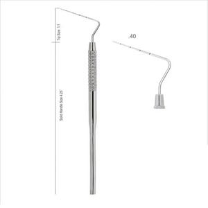 Instrument de remplissage composite dentaire 2.5mm et 6mm Source d'alimentation manuelle pointue en or de 175mm de longueur - Product Image 4