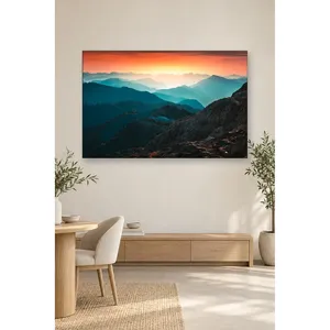 Impression sur toile de la chaîne de montagnes bleues Fida au crépuscule - Product Image 2