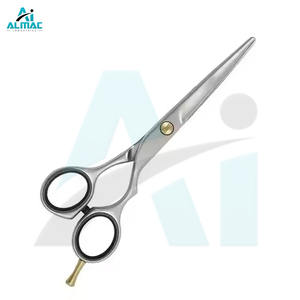 Almac Ciseaux de coiffeur haut de gamme de 5.5 pouces Outil de coupe de cheveux extra tranchant Étui en cuir écologique Poignée en caoutchouc Logo personnalisé OEM - Product Image 2