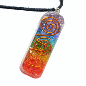 Élégant fait à la main Feng Shui sept Chakra plat orgone pendentifs amour Organe Agate cristal pierre bijoux semi-précieux pierre artisanat - Product Image 6
