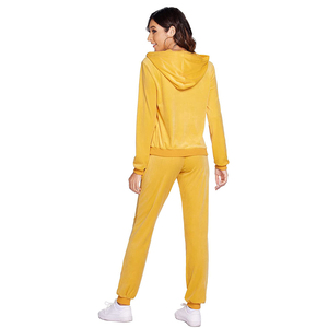 Chándales de entrenamiento de terciopelo unisex personalizados para mujeres al por mayor personalizar 2 piezas conjunto chándal mujeres chándal Joggers para niñas - Product Image 3