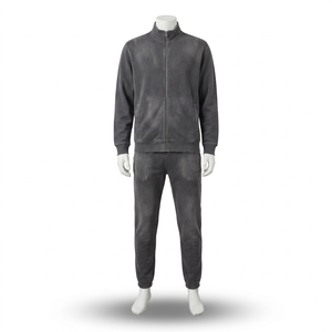 Ensemble de survêtement vintage pour homme |   Blanc en relief pour tissu French Terry |   Vêtements de sport décontractés rétro modernes et légers - Product Image 3