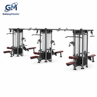 Sistema de entrenamiento de cuerpo completo comercial de 5 estaciones: Máquina de cable tipo jungla, Pulldown de espalda, Remo sentado, con pila de pesas de 5x100kg