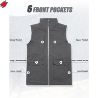 Gilet Softshell Homme Imperméable Coupe-Vent pour Randonnée Pêche Sports de Plein Air Gilet Thermique Polaire Homme Veste Coupe-Vent