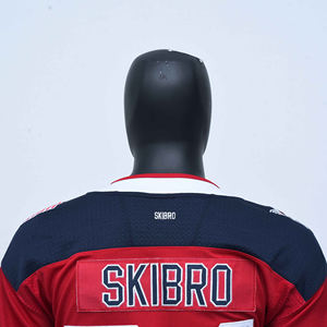 Maillot de hockey sur glace noir et rouge célèbre taille adulte maillot de hockey sur glace personnalisé - Product Image 3