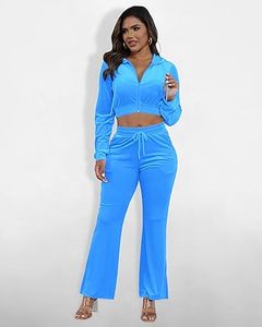 Breathable Customizable <b>Velour</b> 2 Pcs Women's Tracksuits Sets Yoga Workout Gym Slim Fit Velvet Warm Sweat Suits With Crop <b>Hoodie</b> - Product Image 6