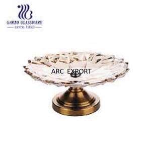 Cuenco decorativo de mesa con cuentas de cristales con Metal pulido brillante, vajilla de diseñador, cuencos blancos elegantes para servir, decoración de boda - Product Image 3