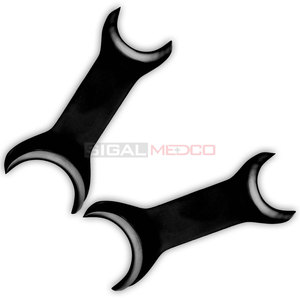 Ouvre-bouche dentaire autoclavable enduit noir écarteur de joue de lèvre en acier inoxydable Double face Instruments médicaux postérieurs - Product Image 2