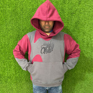 เสื้อฮู้ดแบบสวมศีรษะสำหรับผู้ชาย100% ผ้าคอตตอนผสมมีฮู้ดผ้าไหมพิมพ์ลายสกรีน - Product Image 3