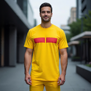 เสื้อเชิ้ตลำลองสำหรับผู้ชายผ้าโพลีเอสเตอร์/ ผ้าฝ้ายโอเวอร์ไซส์ระบายอากาศได้เสื้อเปิดไหล่ปล่อยเป็นมิตรกับสิ่งแวดล้อมเสื้อสีพื้น180g สำหรับฤดูร้อน - Product Image 2