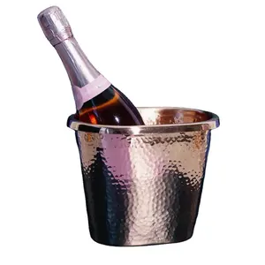 High Quality Copper Wine Chiller Bucket Medium size for party ware bar Beer Wine Kitchen & Table top Beverage Tub best design