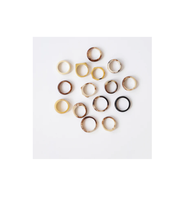 Anneaux en corne de forme ronde avec des rayures noires et brunes captivantes, anneau en corne de buffle pour femmes et hommes, accessoires