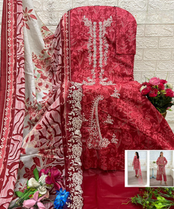 Salwar Kameez de Algodón Puro para Mujer, Estilo Informal con Parches, Semi Lawan Dupatta de Algodón/Chifón, para Bodas y Fiestas, para Todas las Temporadas - Product Image 4