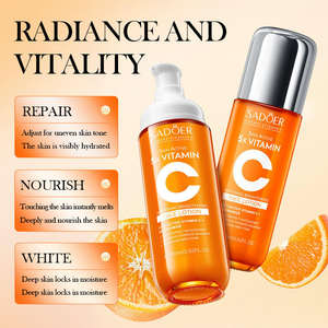 Set de Cuidado de la Piel SADOER con Vitamina C, Altamente Hidratante y Blanqueador, Incluye Crema Facial, Limpiador, Crema para Ojos, Loción y Sérum, Serie de 6 Piezas - Product Image 6