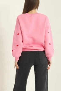 Sweat-shirt d'hiver élégant pour femmes avec pull à épaules tombantes Logo personnalisé Différents styles - Product Image 4