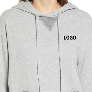 Prix direct usine pour les commandes en gros – Sweat à capuche pour femme avec logo OEM / Sweat à capuche de couleur unie pour usage promotionnel et commercial - Product Image 5