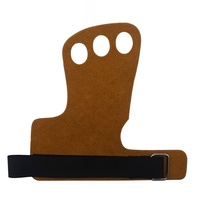 Poignées de musculation en cuir personnalisées avec logo, durables et confortables, pour entraînement de force, équipement de gym, haltérophilie, gymnastique, portables