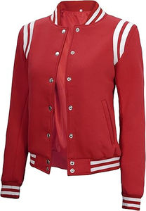 Chaquetas universitarias de gran tamaño para mujer, de punto transpirable, con soporte, acolchadas, personalizables para primavera y otoño, moda para exteriores - Product Image 3