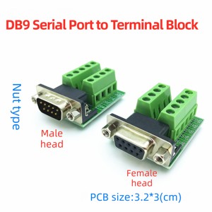 DB9 직렬 포트와 터미널 블록 어댑터 보드 수 암 커넥터 배선 및 신호 변환을 위한 브레이크아웃 모듈 - Product Image 4