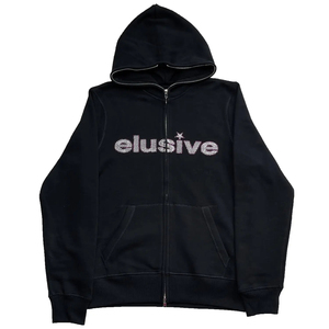 เสื้อฮู้ดผู้ชายผ้าเกล็ดปลาเทอร์รี่ปรับแต่งได้ทรงโอเวอร์ไซส์ซิปเต็มตัวประดับพลอยเทียมย้อมสีล้วนสำหรับฤดูหนาว - Product Image 1