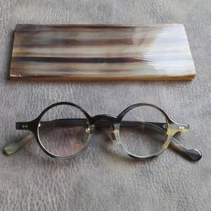 Monture de lunettes optiques classique en corne faite à la main - Product Image 6