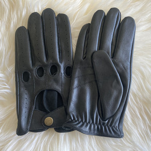 Wolson Industry Premium Quality Gants de conduite pour hommes et femmes Gants en cuir de mouton à la mode Compatibilité avec l'écran tactile Plain - Product Image 6