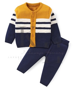Ensemble de pull en tricot doux et de pantalons en coton pour enfants vêtements d'hiver confortables pour garçons et filles vente en gros - Product Image 1