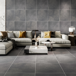 Urban Nero 60x60cm GVT Acabado mate Azulejos de cerámica y porcelana de primera calidad Elegante y duradero para paredes de baños y pisos de villas - Product Image 1