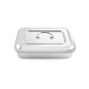 Medical 304 Stainless Steel Instrument Box with Lid and Handle Grip for Veterinary Surgical Medical Dental Instruments - Product Image 3