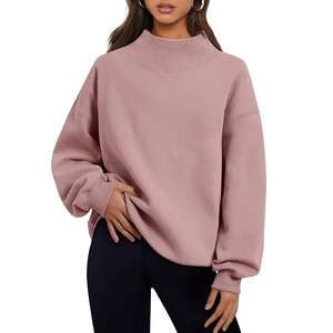 เสื้อสเวตเตอร์โอเวอร์ไซส์ของผู้หญิงเสื้อคอเต่าแขนยาวมีฮู้ดเสื้อแฟชั่นฤดูใบไม้ร่วง - Product Image 1