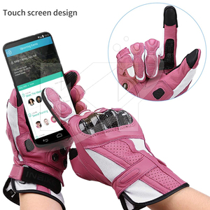 Nouveauté, gants de moto en cuir de vache véritable, respirants, à doigts entiers, antidérapants, gants de cyclisme de haute qualité - Product Image 4