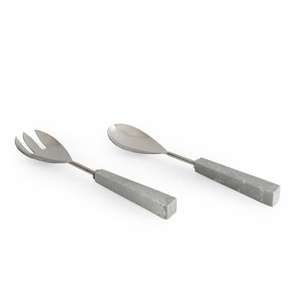 Ensemble de couverts en argent pour servir la salade, sans danger pour le contact alimentaire, fournitures pour restaurants et hôtels, passe au lave-vaisselle, ensemble de couverts unique, vente chaude - Product Image 4