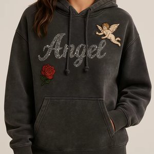 Último diseño personalizado patrón sólido XXS sudaderas con capucha ropa de calle Zip Pullover Rhinestone bordado moda Logo parche sudaderas - Product Image 3