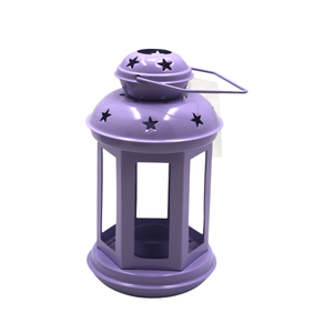 Lanterne décorative en fer de taille personnalisée avec bougeoir gris léger en PC pour la décoration de table de Noël à la maison - Product Image 3