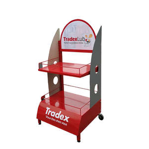 ชั้นแสดงสินค้าพร้อมส่วนหัวของแบรนด์ชั้นโลหะแบบแยกส่วนสำหรับขนมขบเคี้ยวผลิตภัณฑ์ FMCG ประกอบง่ายและสำหรับ - Product Image 3