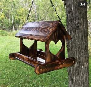 Casitas de pájaros de madera rústicas artísticas para pájaros de patio trasero con materiales ecológicos para un entorno de jardín natural - Product Image 2