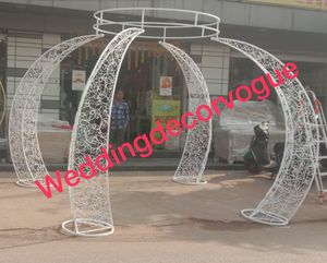 Pavillon en fer blanc orné gazébo jardin décorations de mariage mandap fête événements décoration fournisseurs - Product Image 2