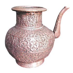 Lota de Latón Puro Vintage de Alta Calidad con Grabado y Acabado Pulido para Uso en la Cocina, Artículo de Cocina Árabe Antiguo - Product Image 4