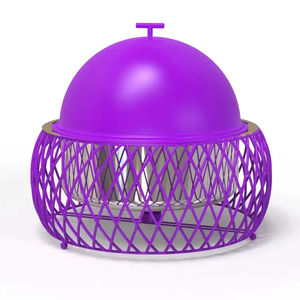 Marmite en forme de dôme, métal violet résistant à la chaleur, récipient métallique, lot de 1 pièce, design élégant, variété de modèles - Product Image 1