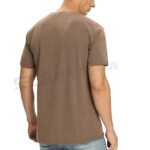 Camiseta ajustada de algodón 100% con cuello redondo para hombre con logotipo de impresión personalizado Camiseta de fabricante de timbre de servicio OEM de tela de alta calidad - Product Image 5