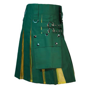 Kilt híbrido para mujer activo escocés de alta calidad Premium Plain All Tartan Colors Kilt híbrido duradero para mujer - Product Image 6