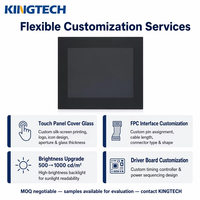 Kingtech 640*480 Écran tactile multipoints -20~70 ℃   Afficheur tactile industriel TFT 5,7 pouces pour opérateur de machine de découpe laser CNC LVDS RGB SPI