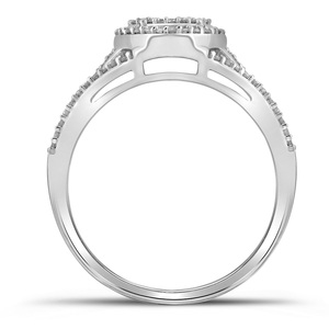 Luxury S925 Silver <b>Iced</b> Out Round Moissanite Diamond Studded Wedding Band <b>Ring</b> for Women Engagement Anniversary Gift - Product Image 3