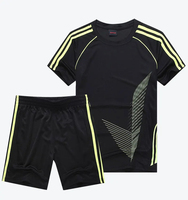 Vêtements de football à manches courtes pour adultes et enfants Maillots de football et survêtements de fitness pour hommes et filles pour enfants de 10 ans et plus